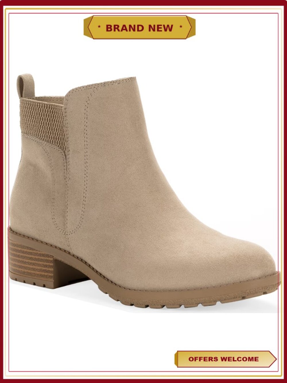 Women's Lug Sole Bootie Ankle Boots Round Toe Zip